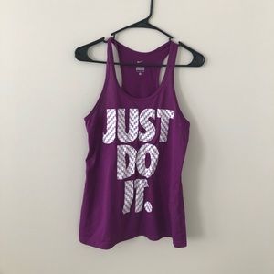 Purple “Just Do It” tank top